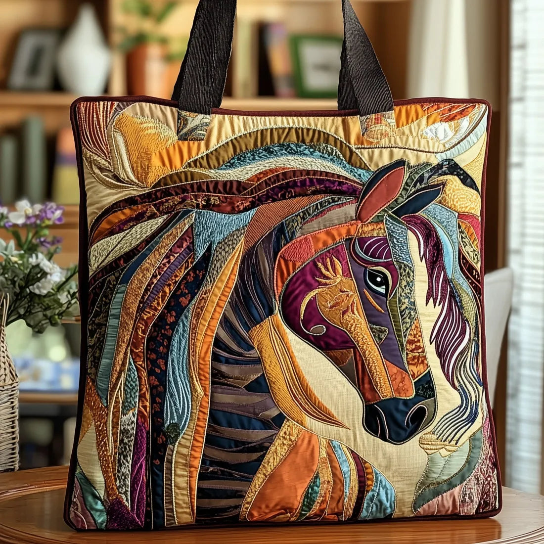 Ambachtelijke Tas - Paard in Multicolor Mozaïek
