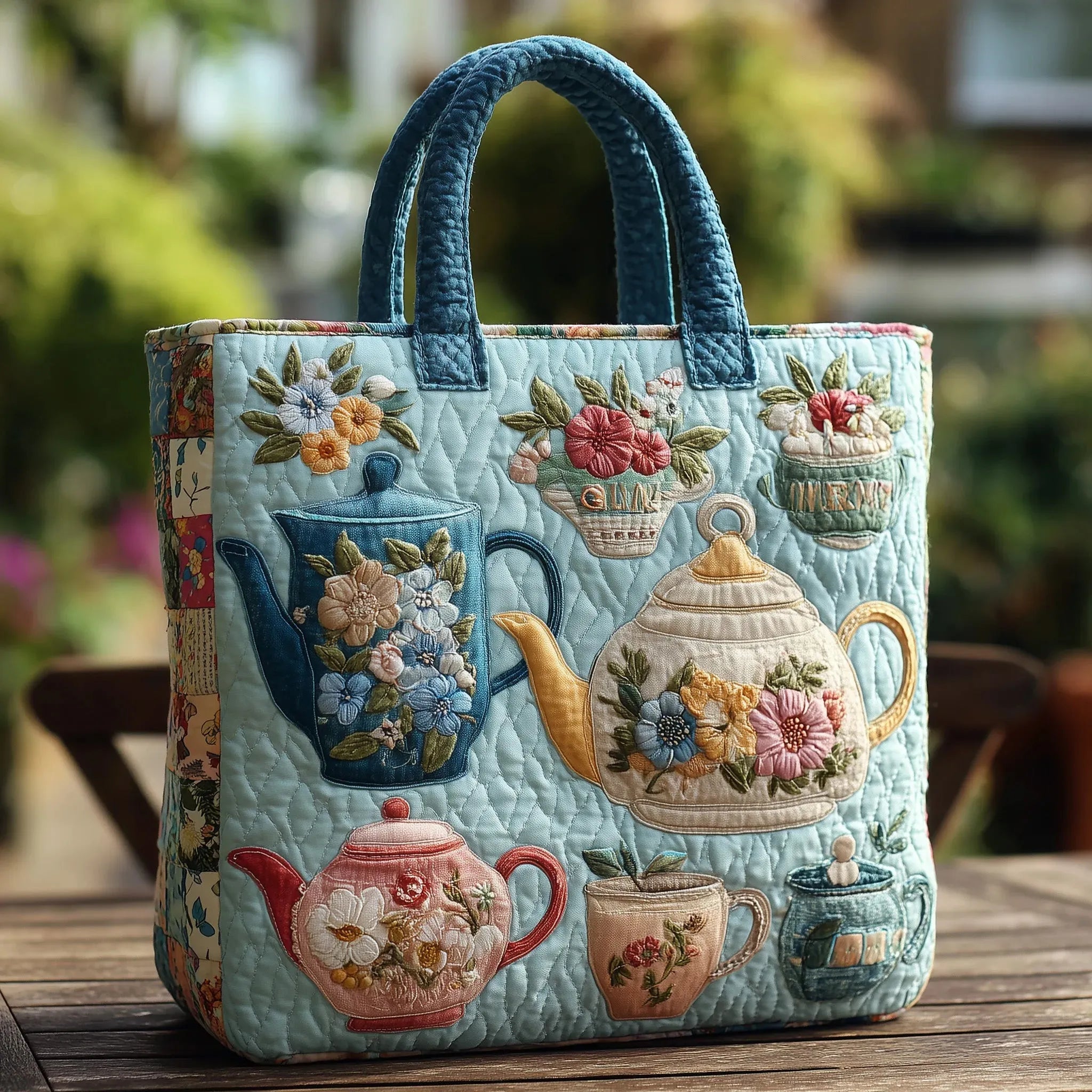 Quilted Tas - Bloem Motief