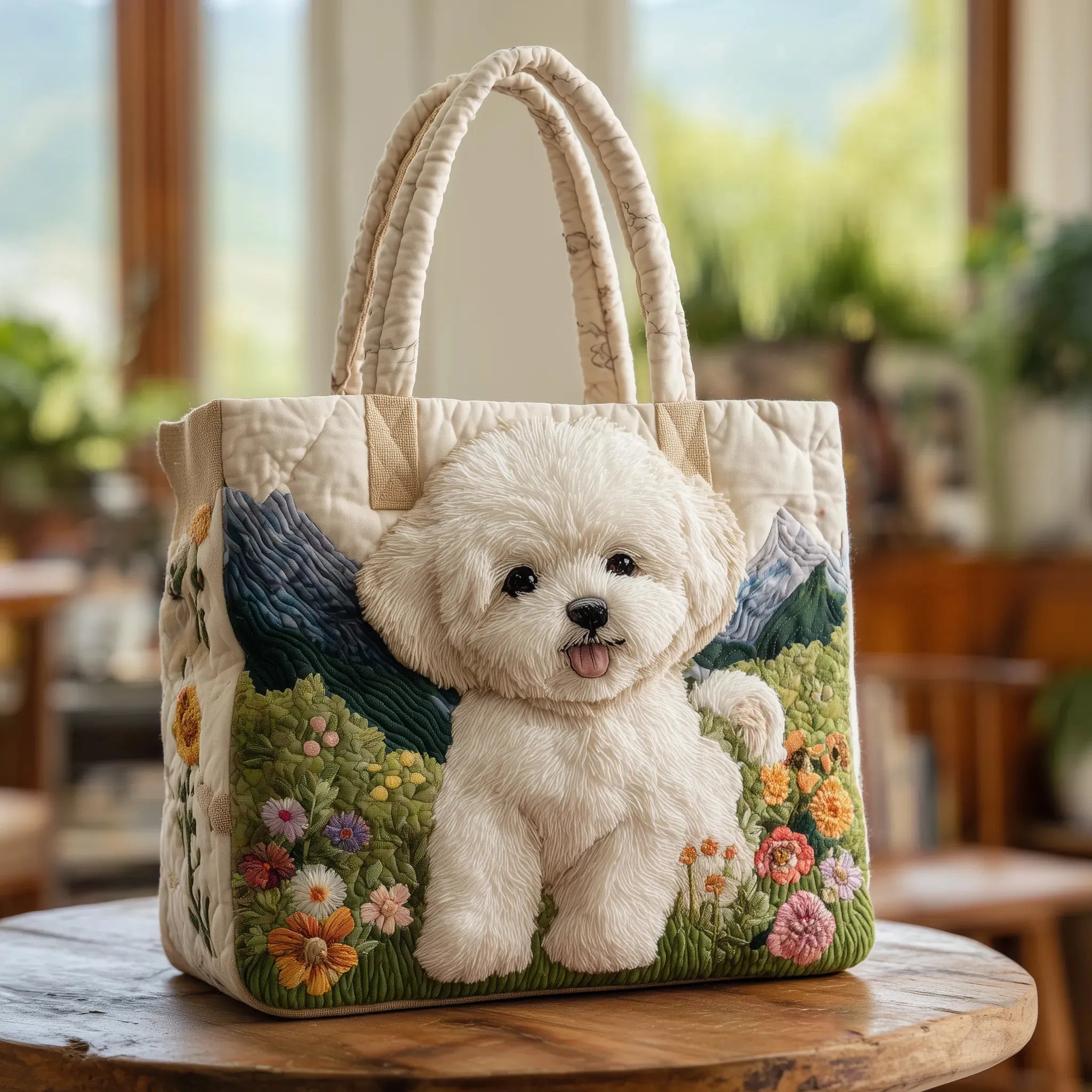 Handgemaakte Gequilte Tas - Betoverde Hond