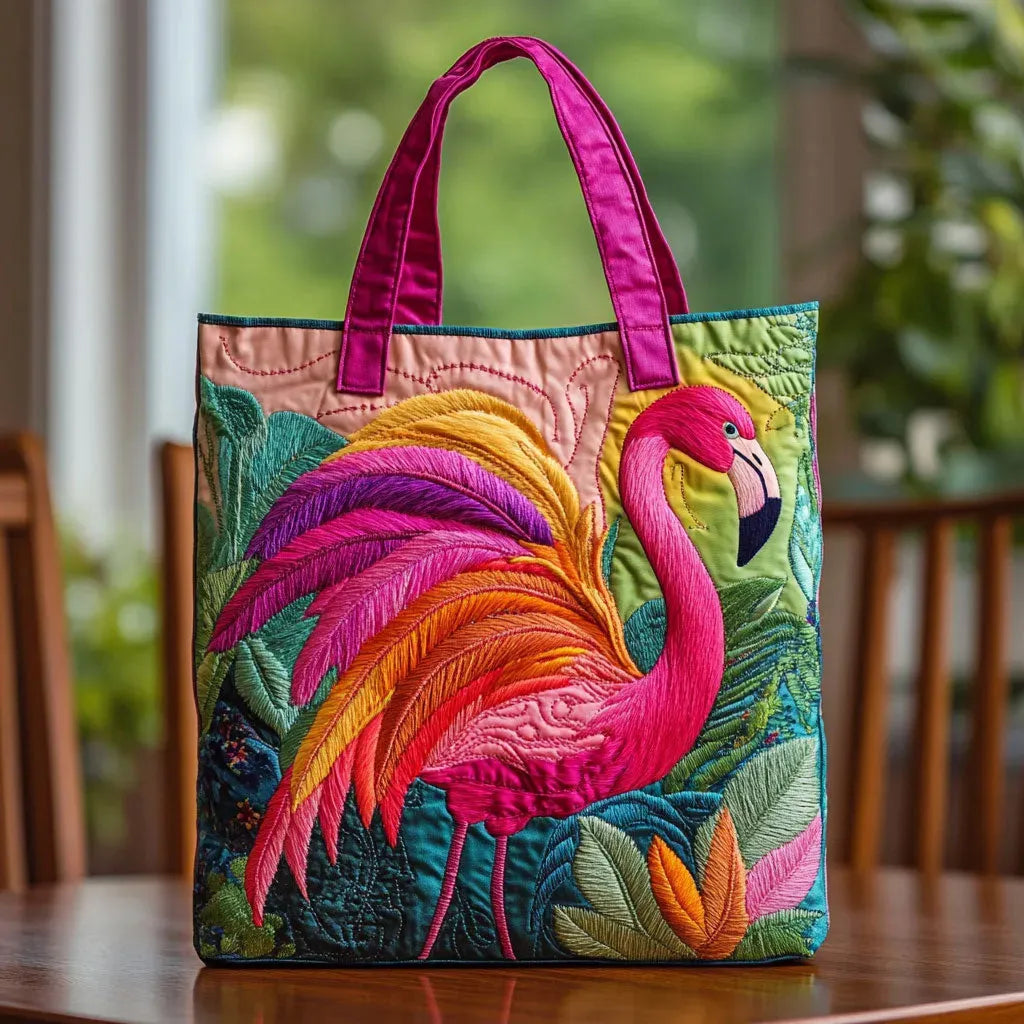 Gekleed Tas - Regenboog Flamingo