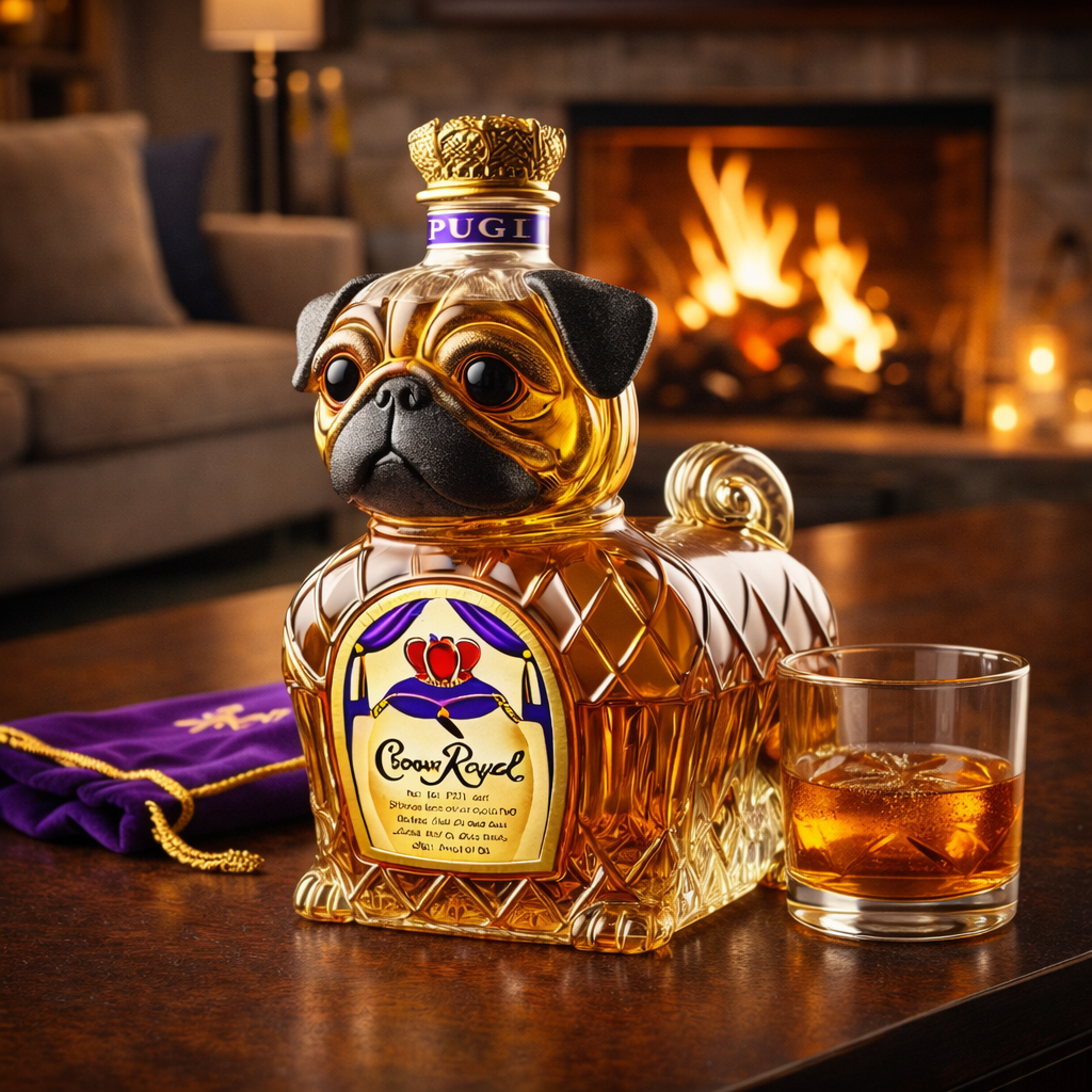 Whiskyfles - Franse Bulldog Editie