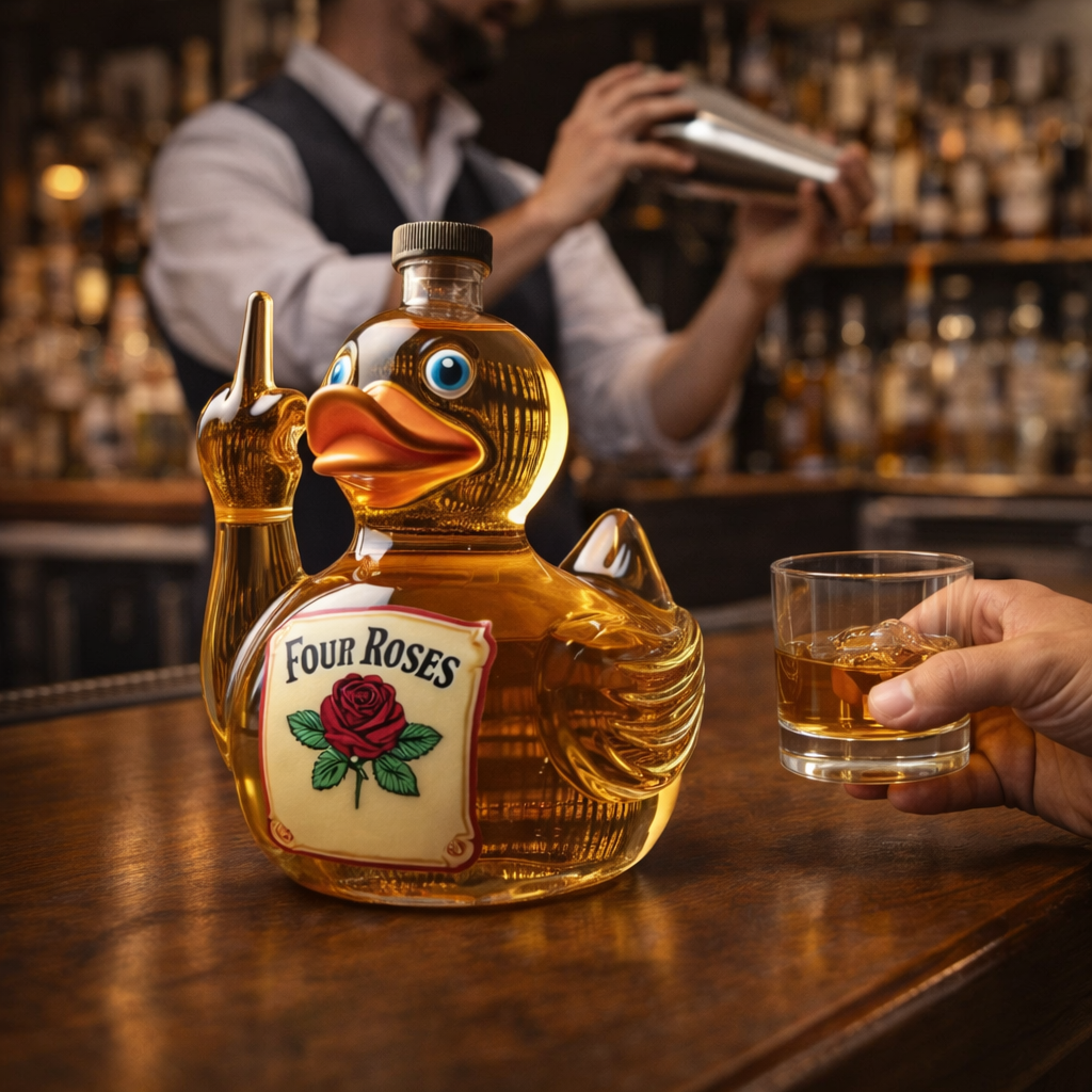 Whiskeyfles - Rebel Duck Editie