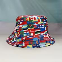 WK 2026 – Bucket Hat Wereldvlaggen Editie