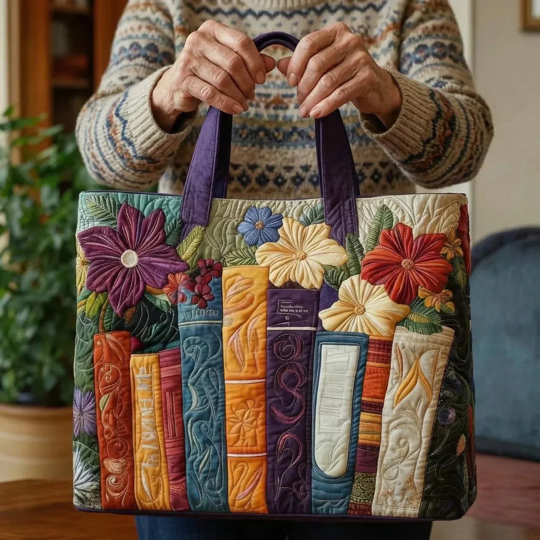 Gequilte Tas - Boekenliefhebber