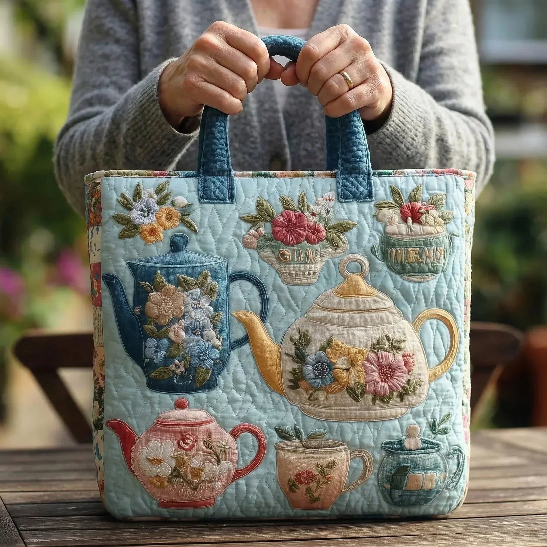 Quilted Tas - Bloem Motief