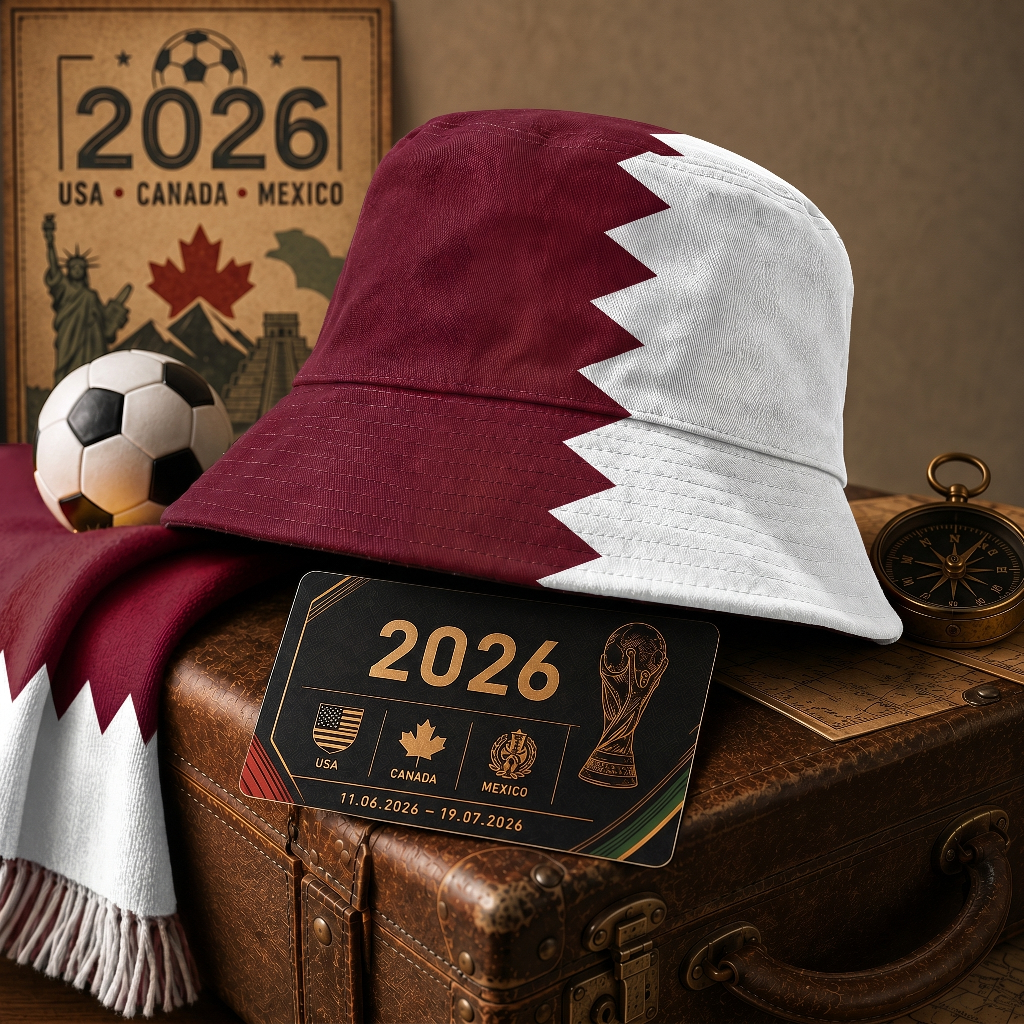 WK 2026 – Bucket Hat Qatar Editie
