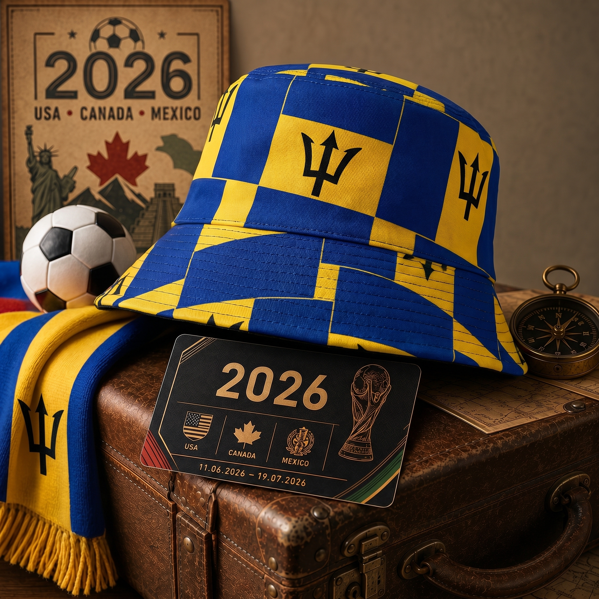 WK 2026 – Bucket Hat Barbados Editie