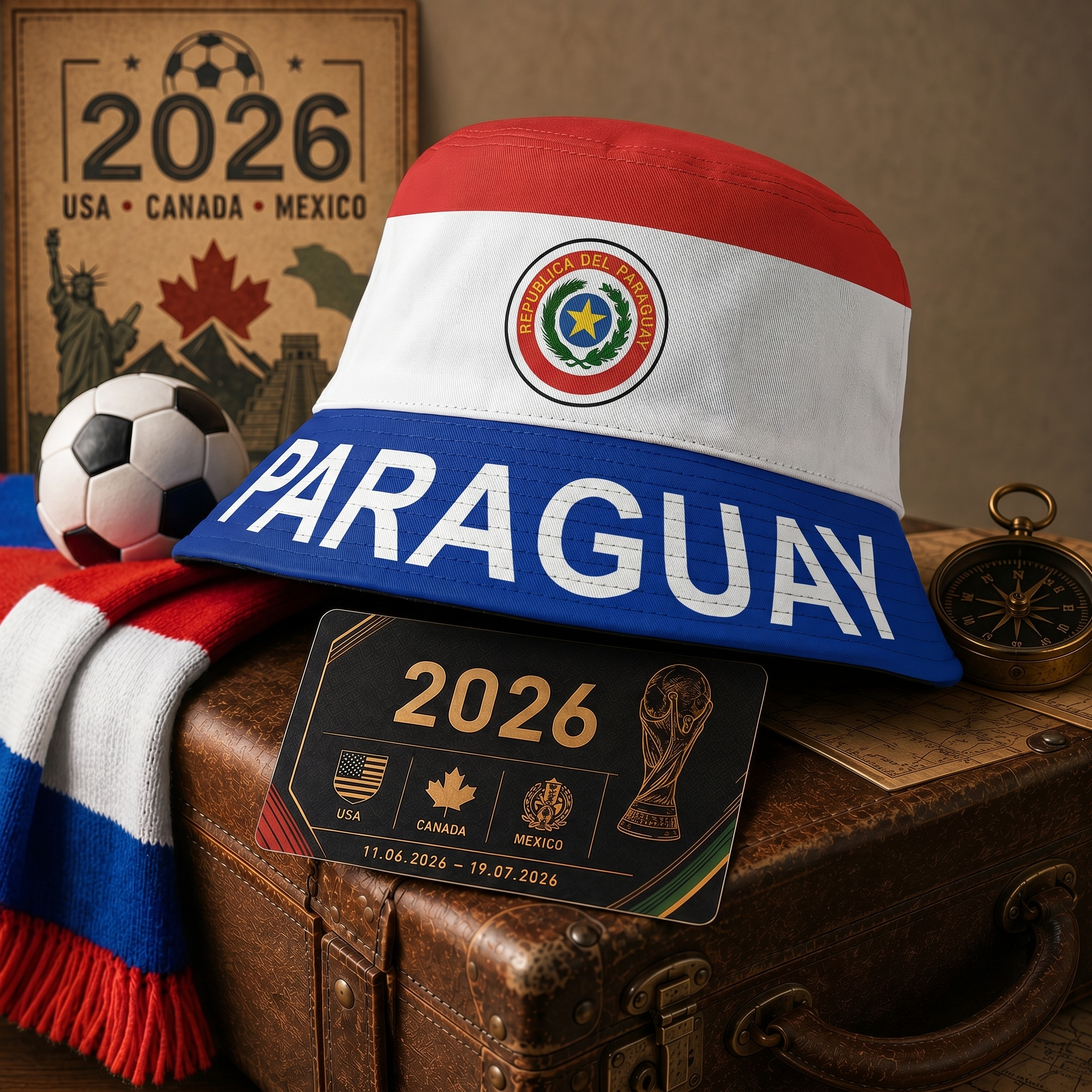 WK 2026 – Bucket Hat Paraguay Editie