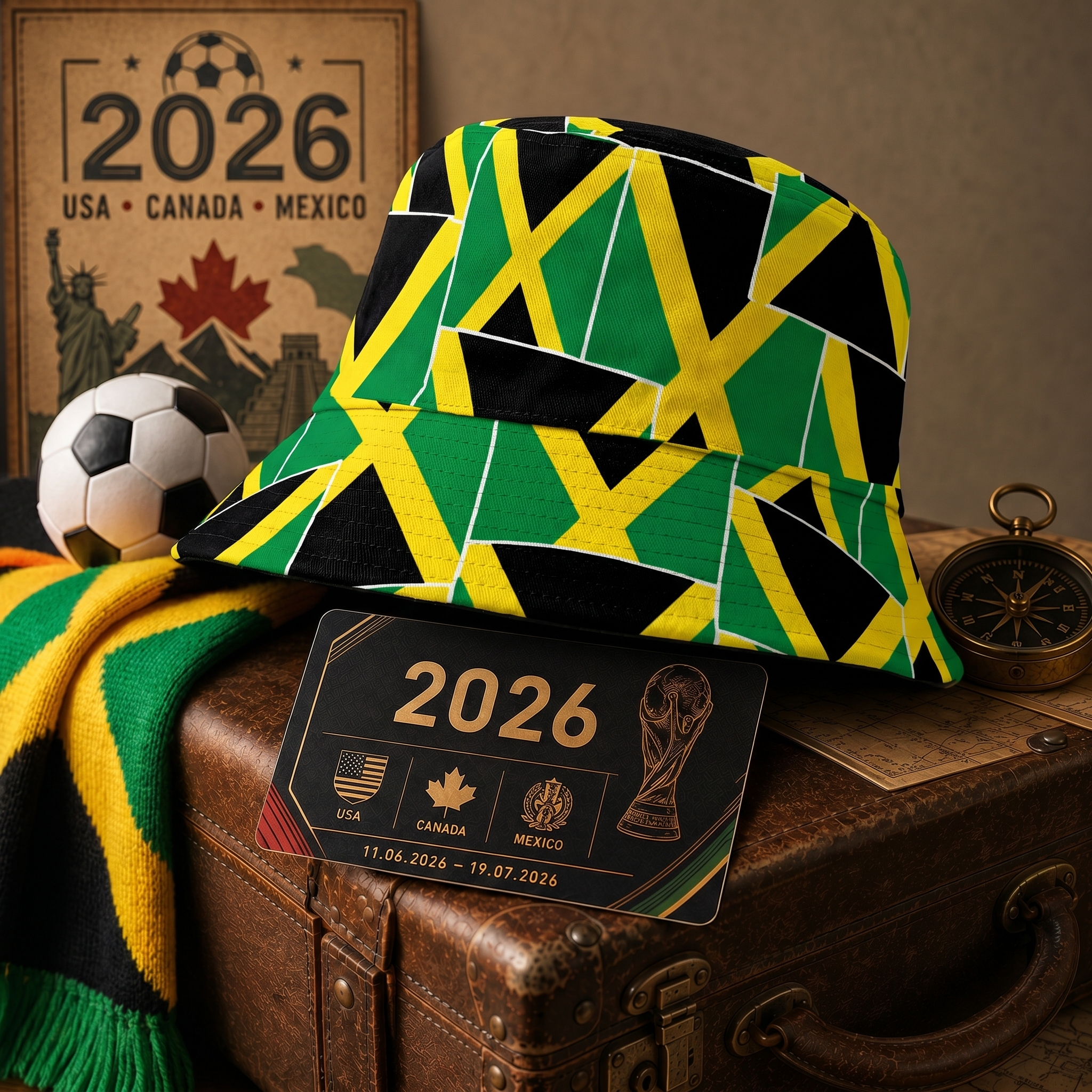 WK 2026 – Bucket Hat Jamaica Editie