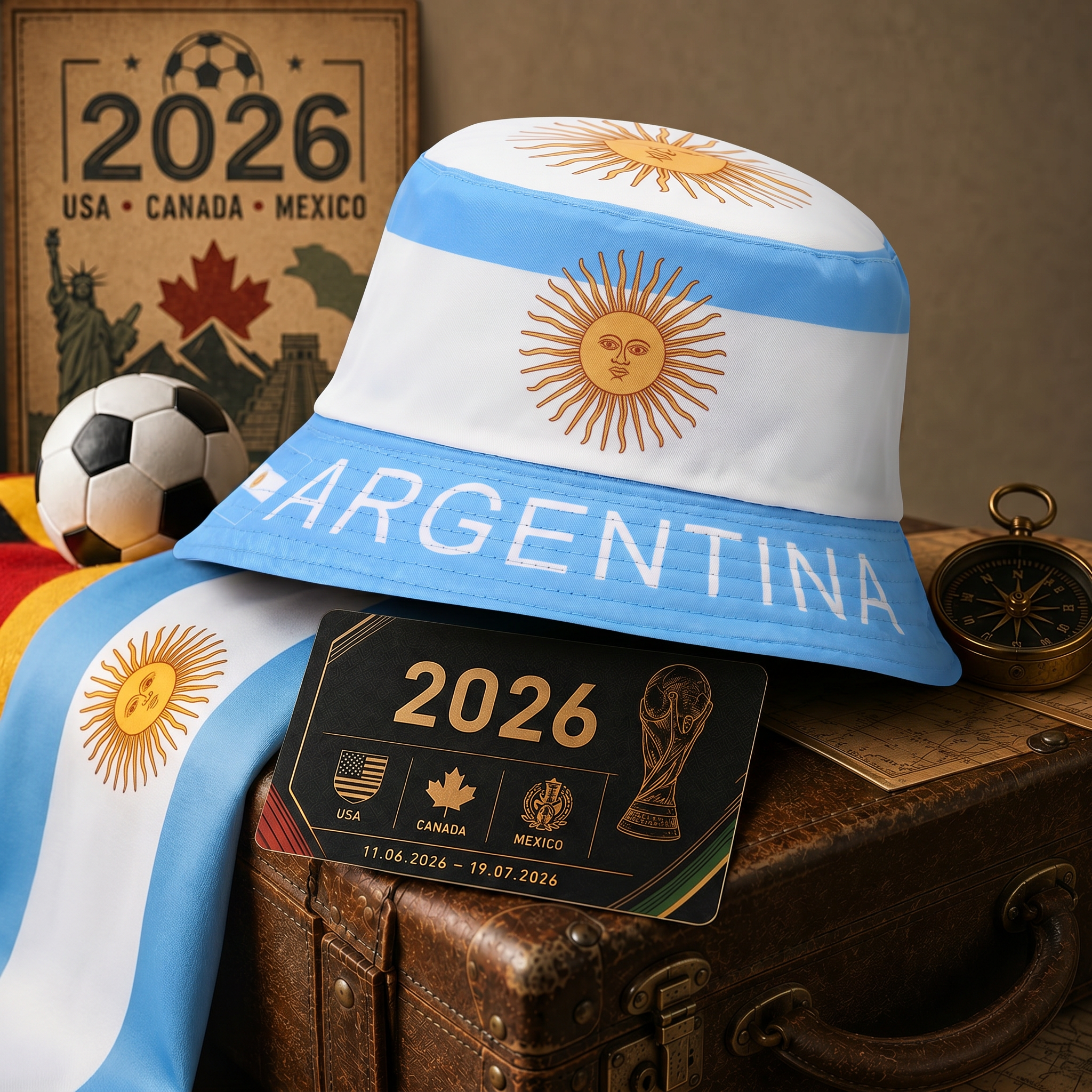 WK 2026 – Bucket Hat Argentinië Editie