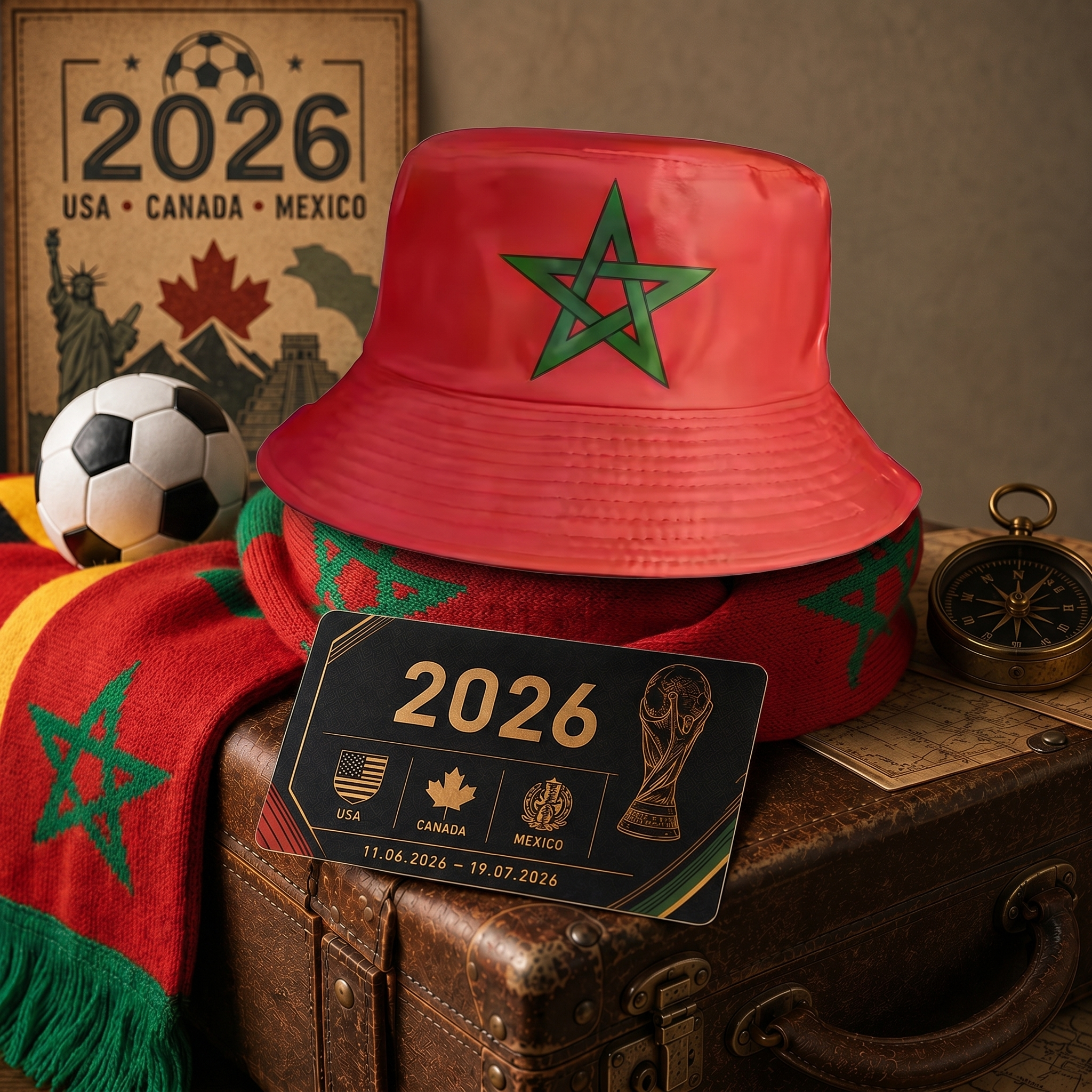 WK 2026 – Bucket Hat Marokko Editie