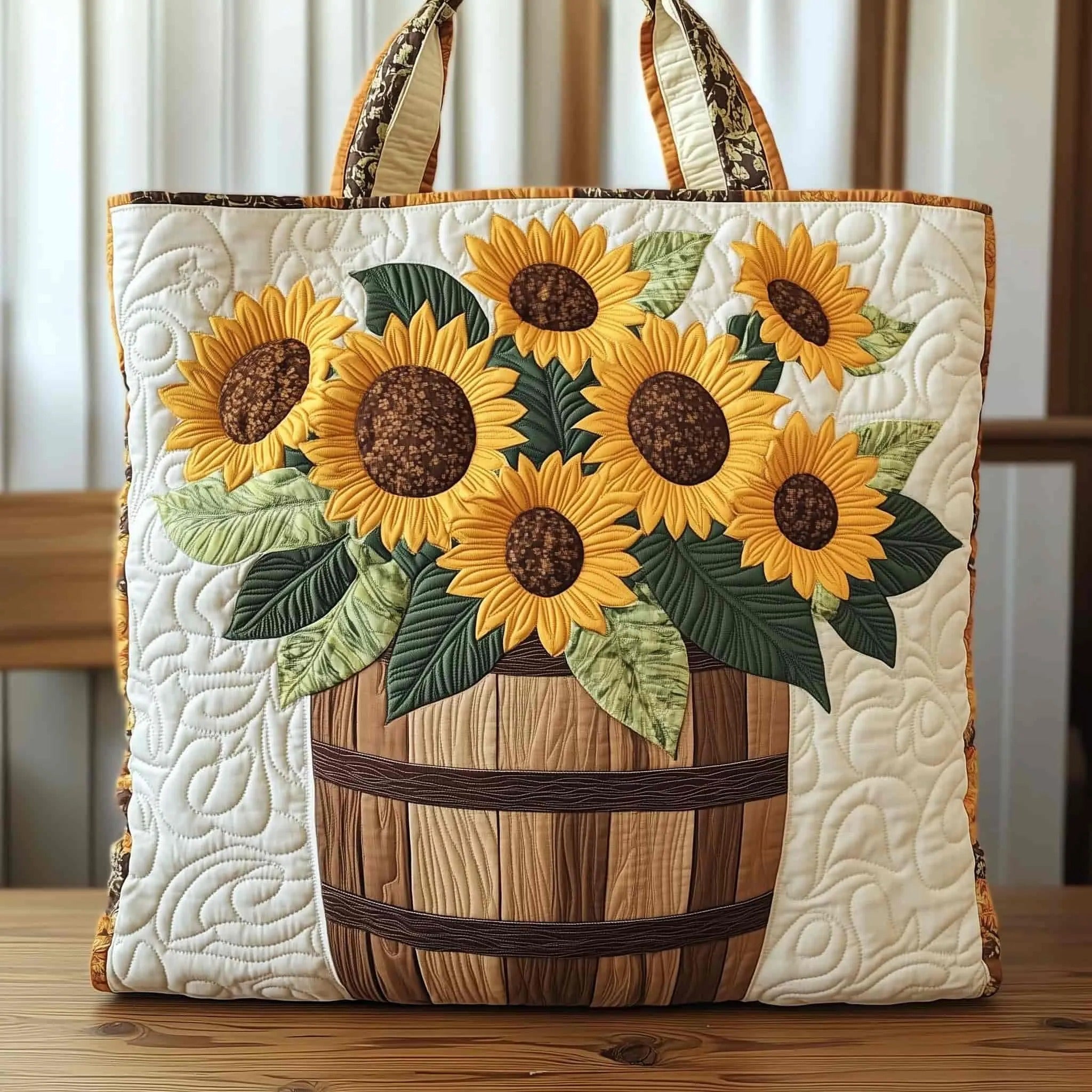 HANDGEVLOCHTE TAS - TOURNESOL