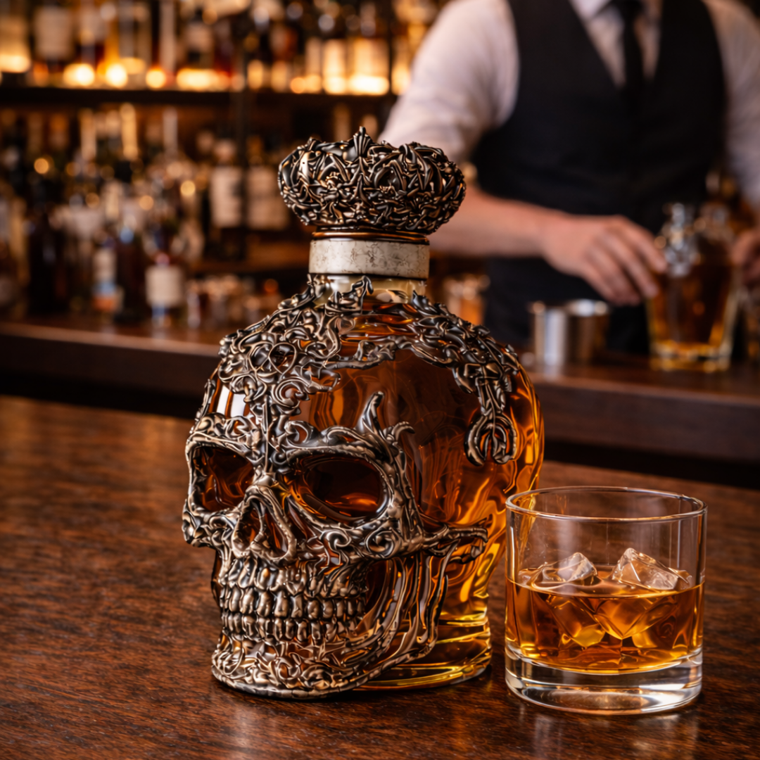 Whiskyfles - Skull Editie