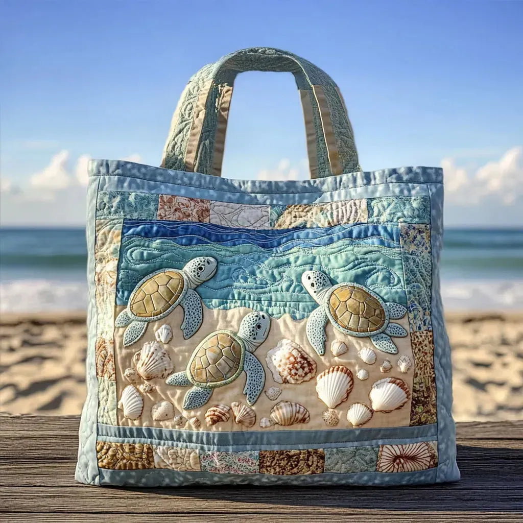 Handgemaakt Matelassé Tas - Zeeschildpadden