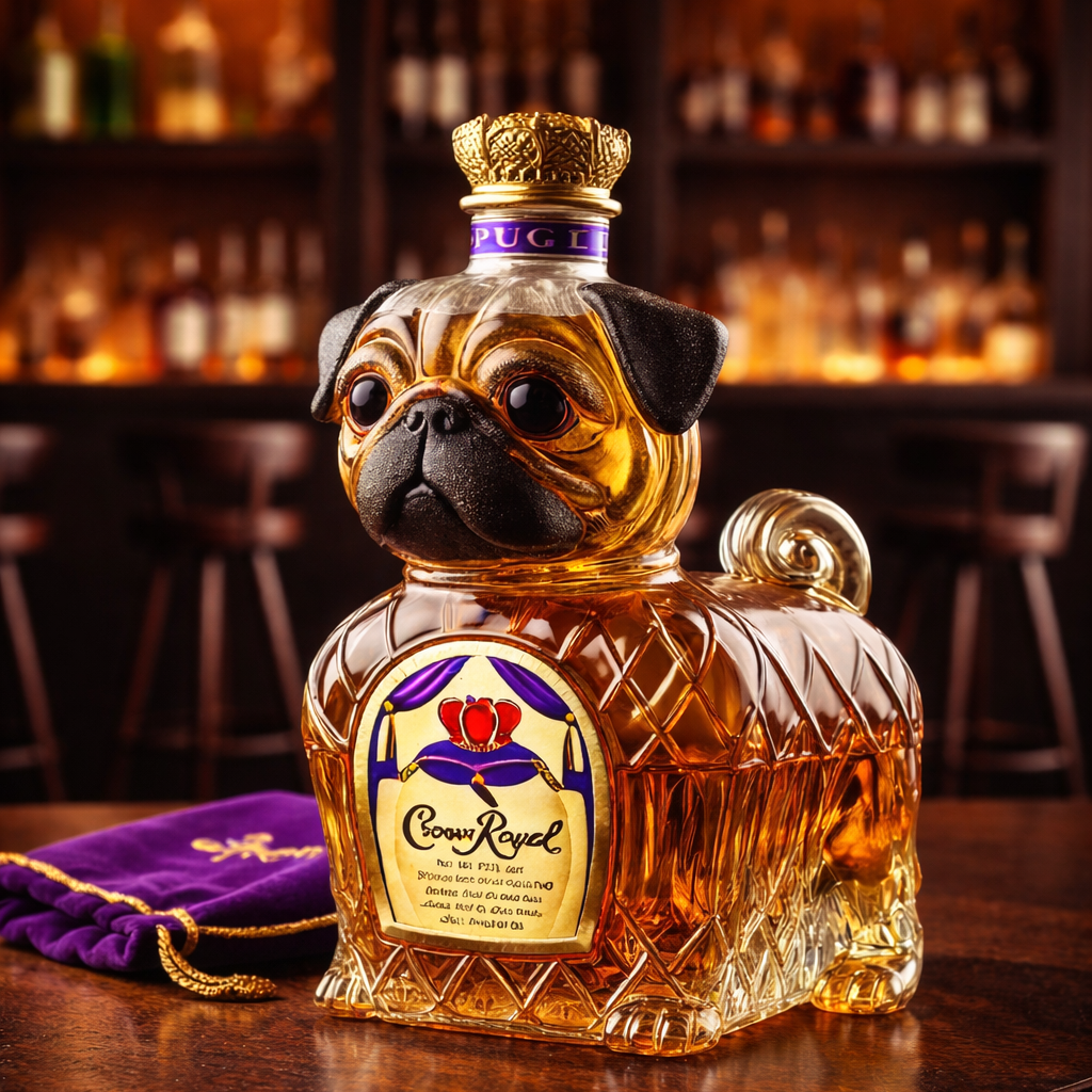 Whiskyfles - Franse Bulldog Editie