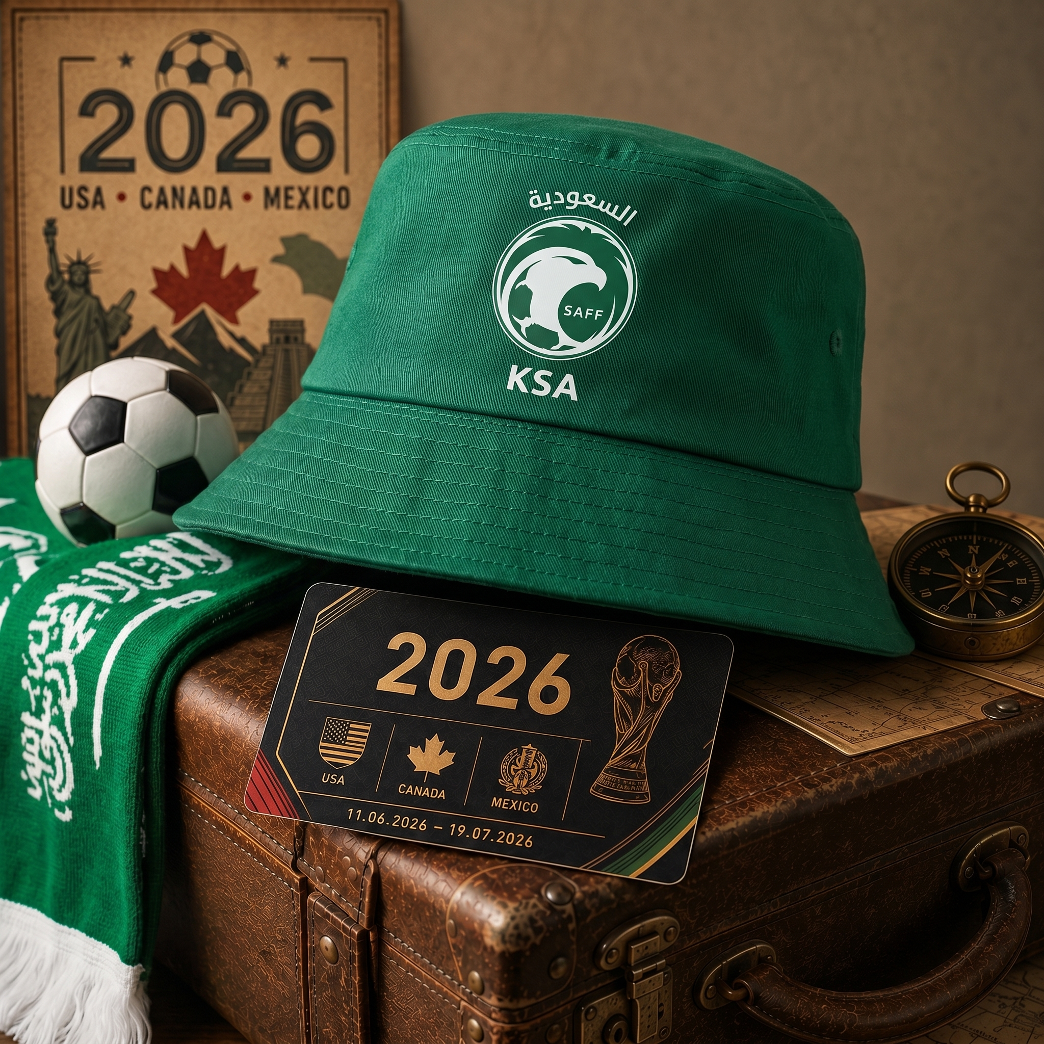 WK 2026 – Bucket Hat Saoedi-Arabië Editie