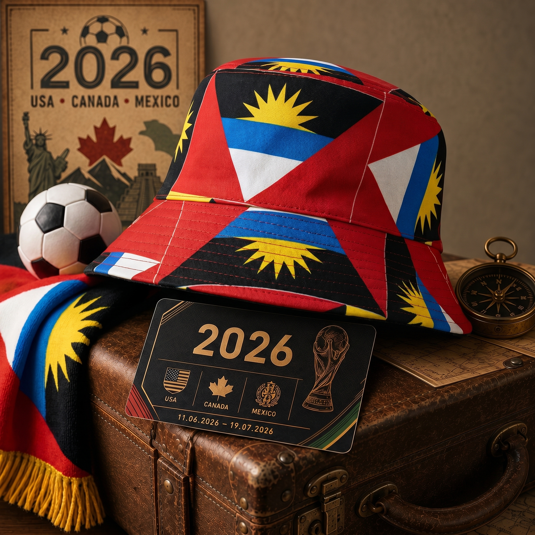 WK 2026 – Bucket Hat Antigua en Barbuda Editie