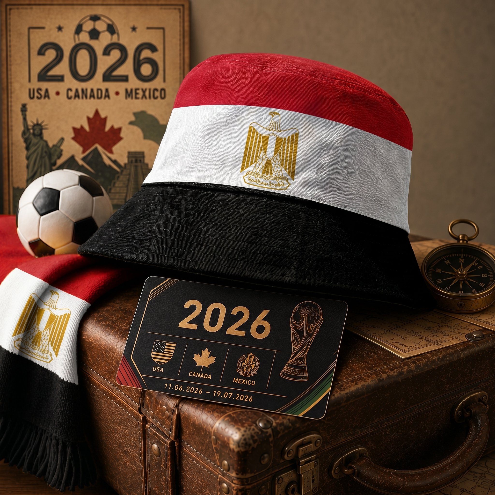 WK 2026 – Bucket Hat Egypte Editie