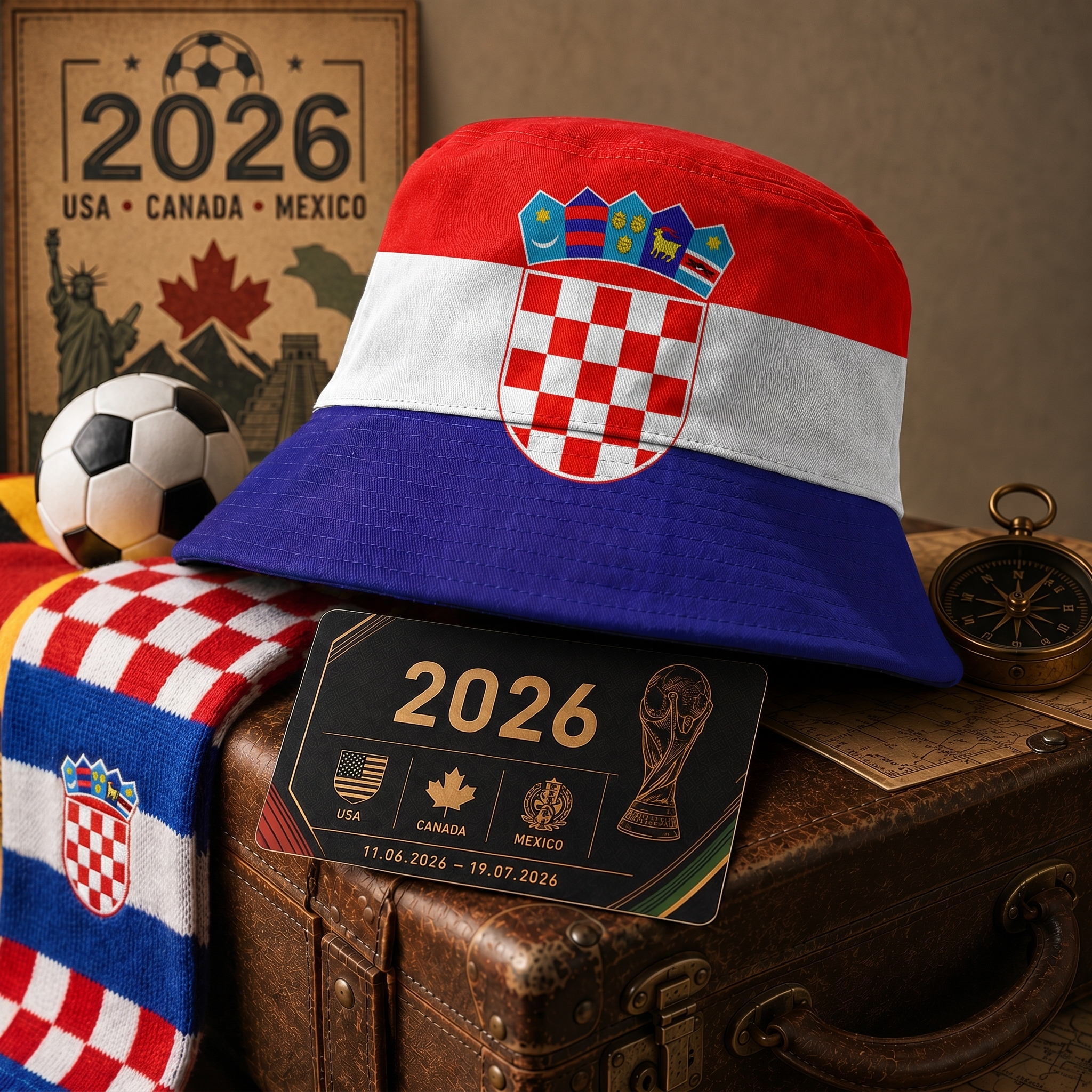 WK 2026 – Bucket Hat Kroatië Editie