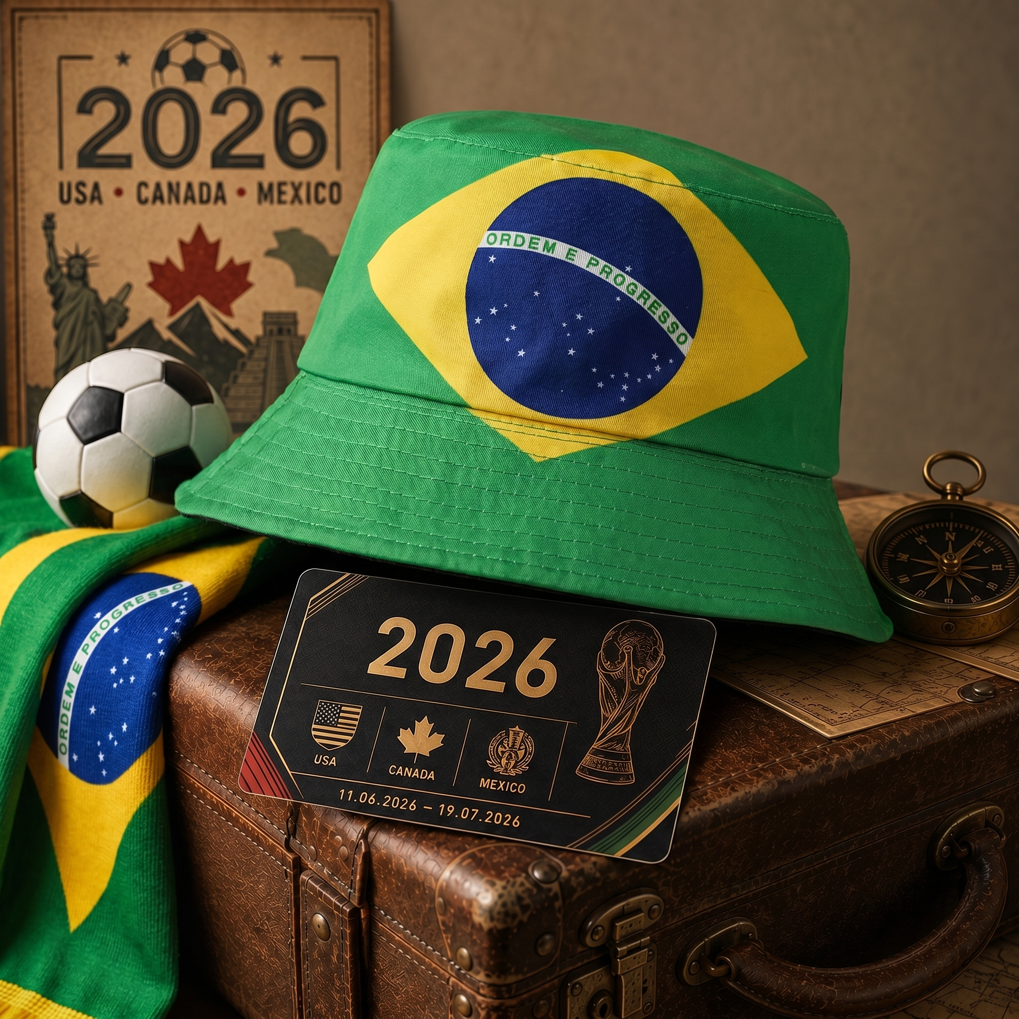 WK 2026 – Bucket Hat Brazilië Editie