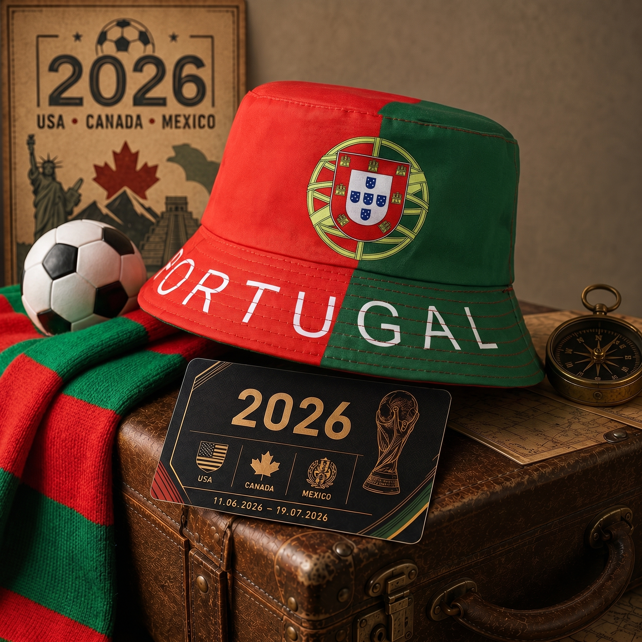 WK 2026 – Bucket Hat Portugal Editie