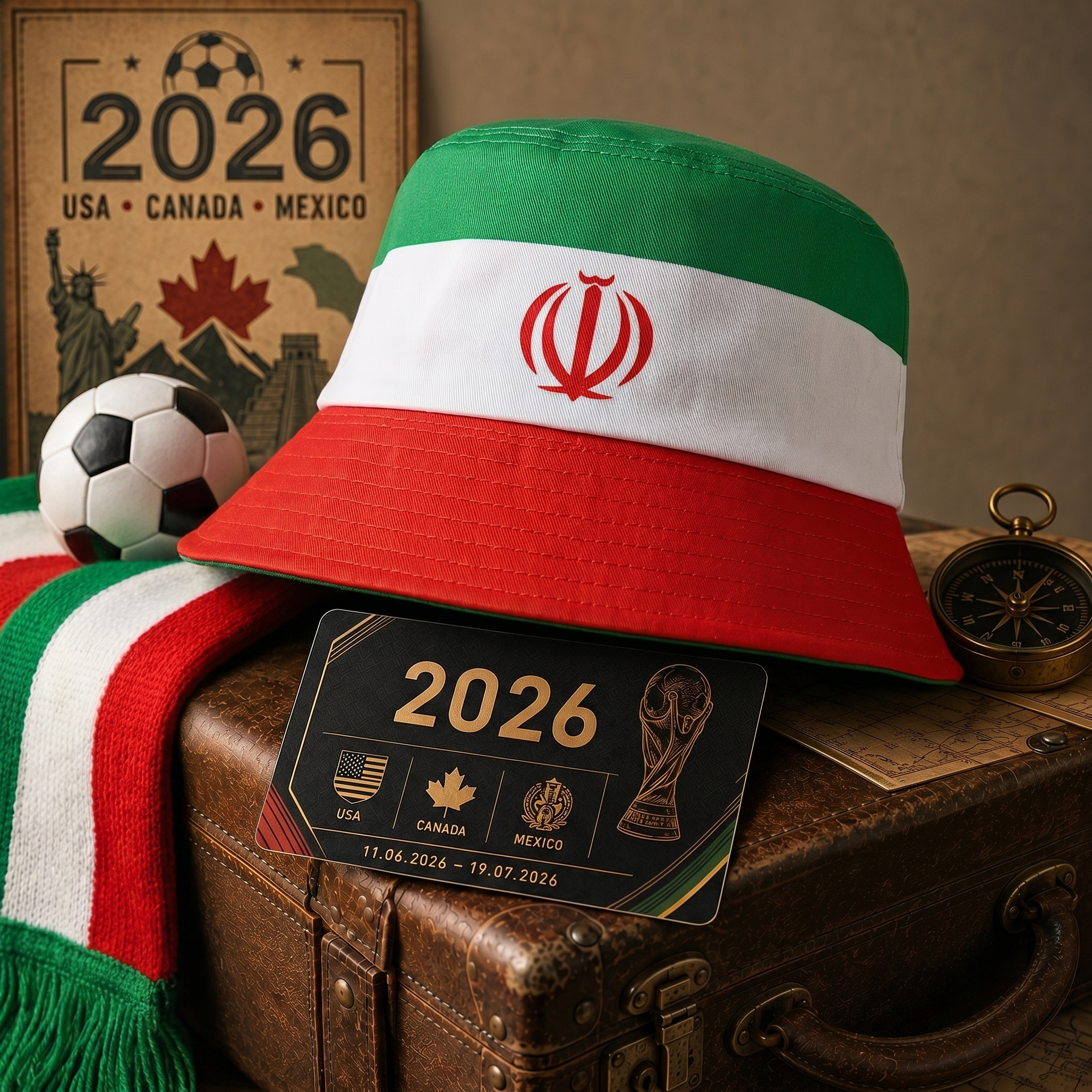 WK 2026 – Bucket Hat Iran Editie