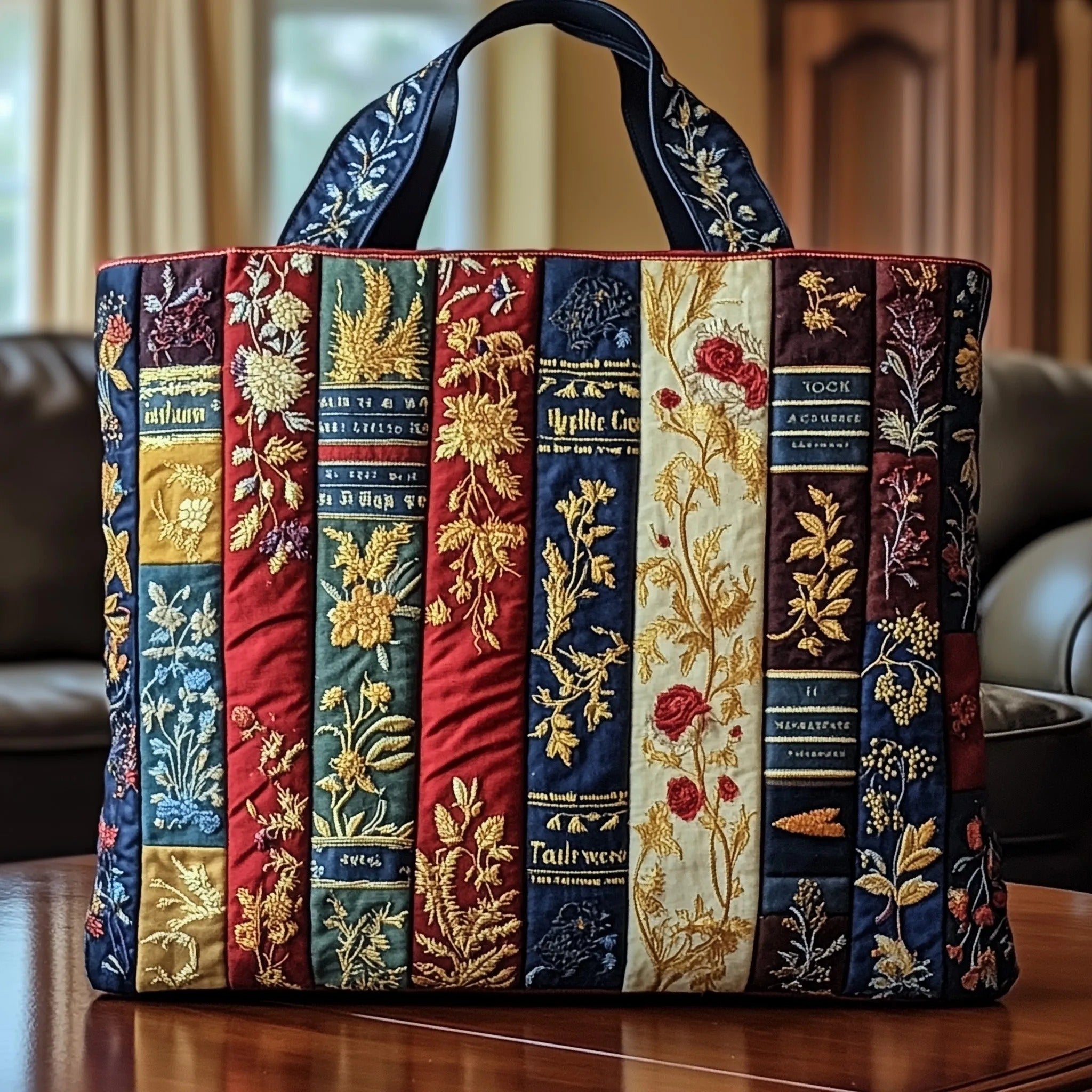 HANDGEVETEN LEEREN TAS - MAGISCHE BOEKHANDEL