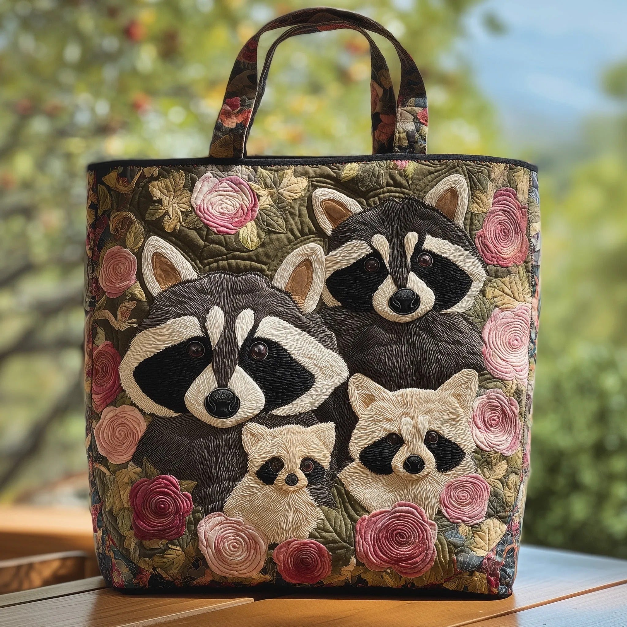 HANDTAS HANDGEMAAKT - KOALA FAMILIE